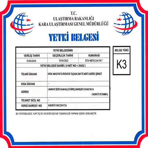 ukra nakliyat k3 belgesi